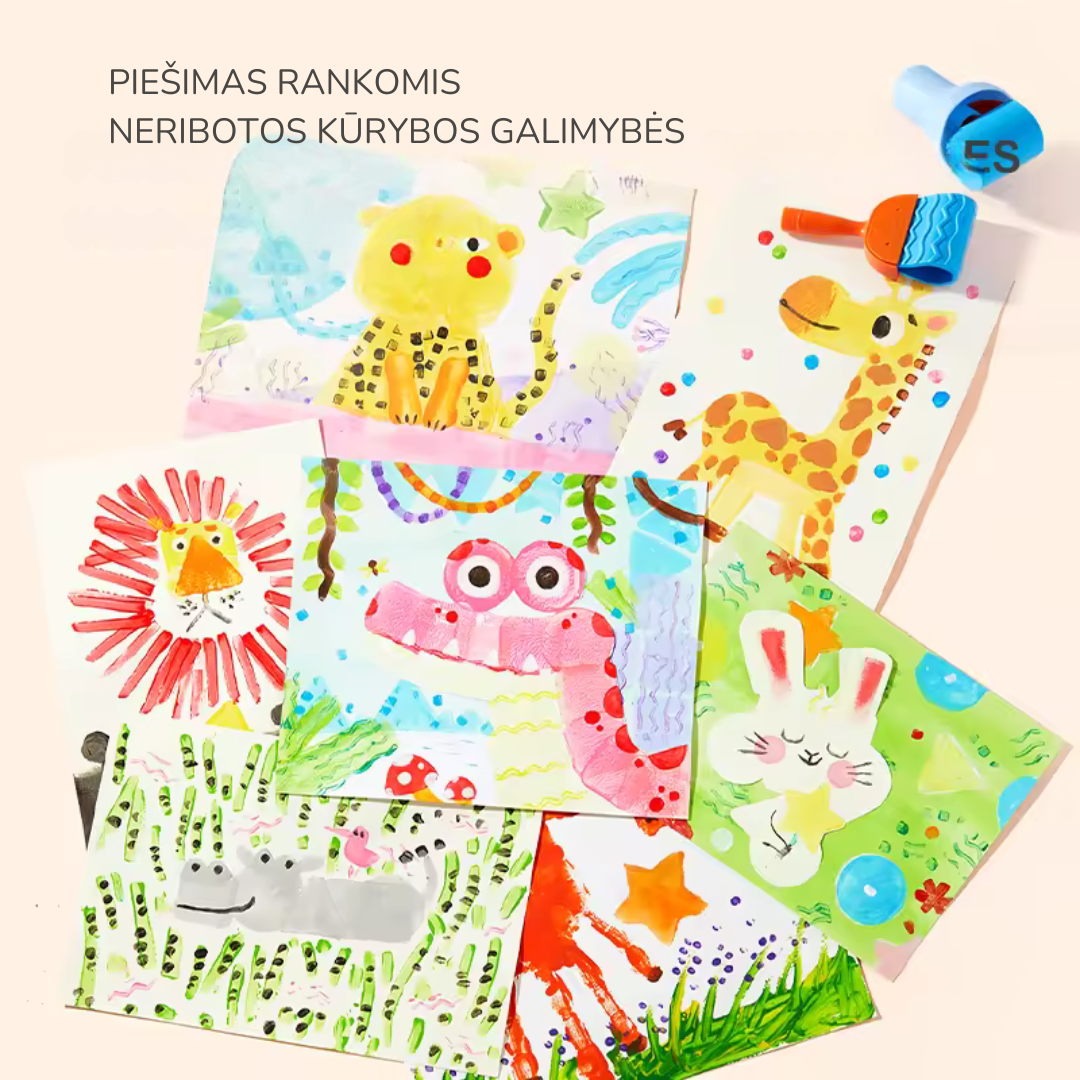 A set of tools for painting with paints