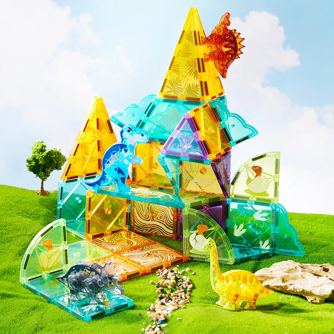Magnetic Building Set - Dinosaurs - 48 Pieces