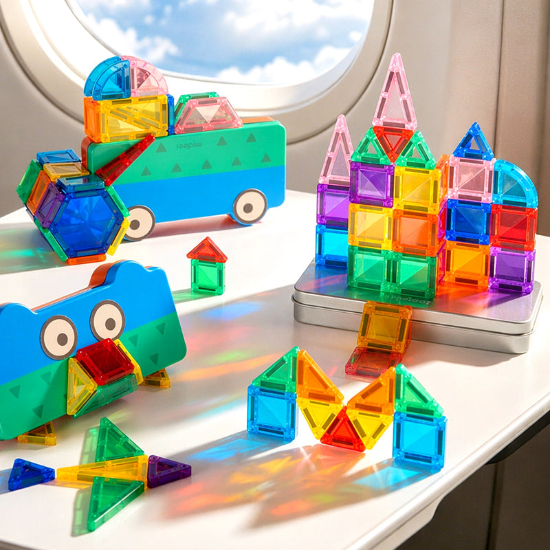 Mini Magnetic Building Set in a Metal Tin
