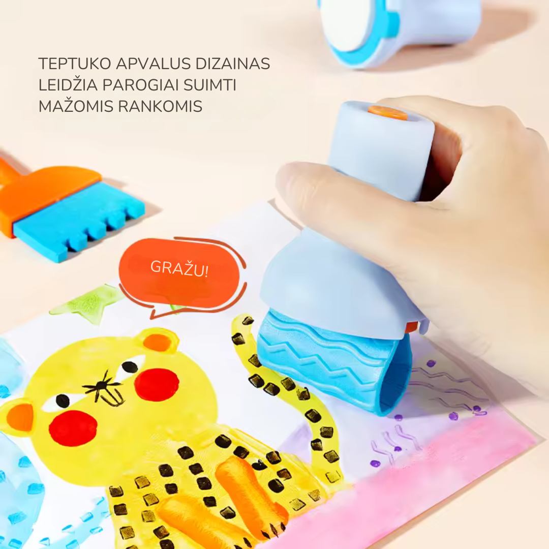 A set of tools for painting with paints
