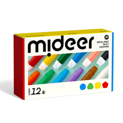 Šilkinių kreidelių papildymas, 12 spalvų
