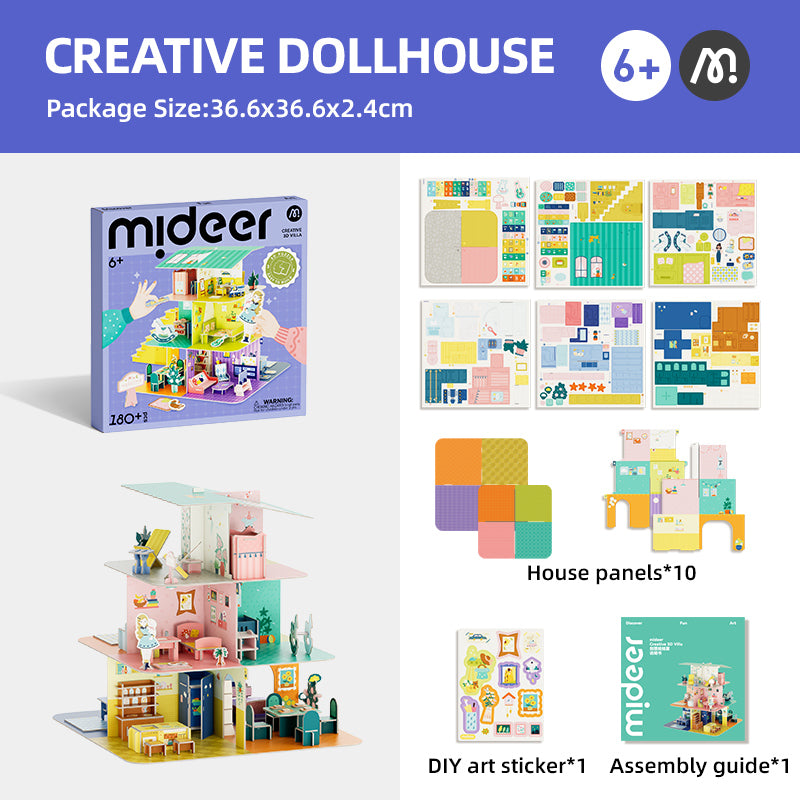 3D-palapeli ja DIY-nukkekoti