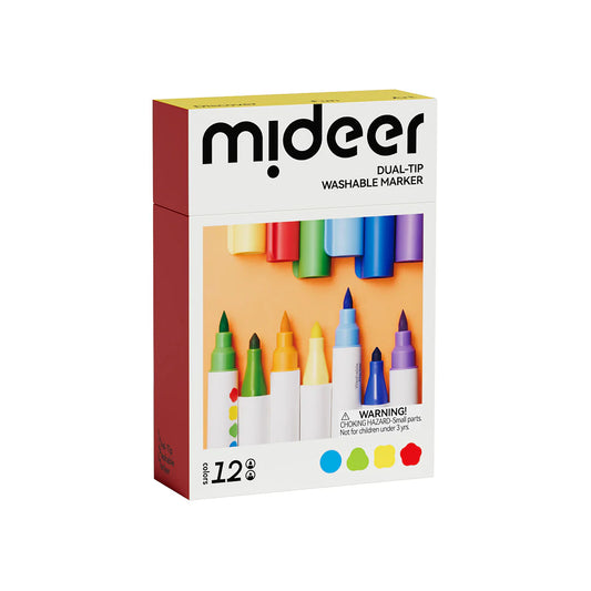 Dual-Tip Washable Markers – 12 Colors