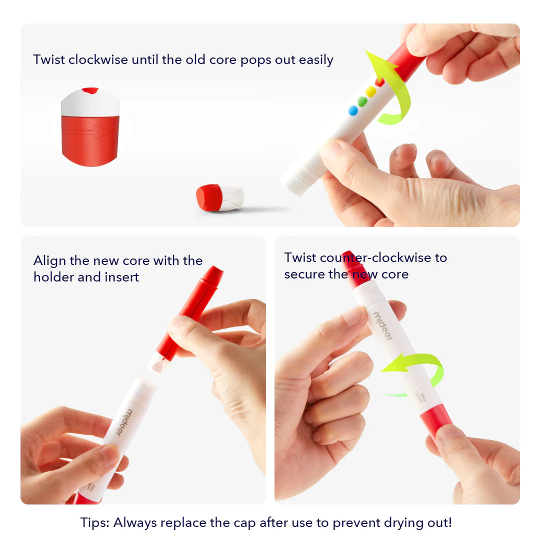 Šilkinių kreidelių papildymas, 12 spalvų