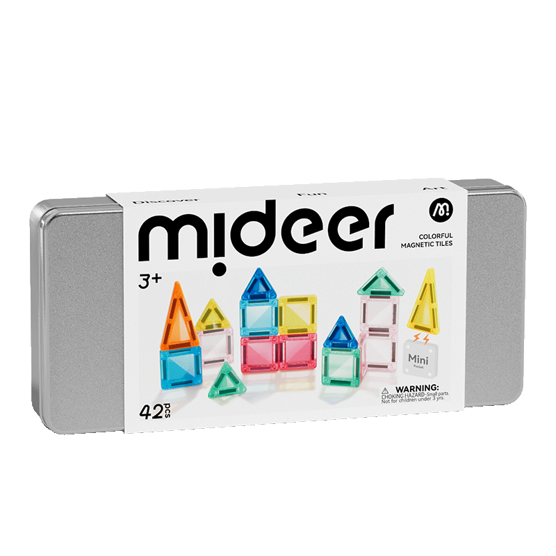 Mini magneettinen rakennussarja metallirasiassa
