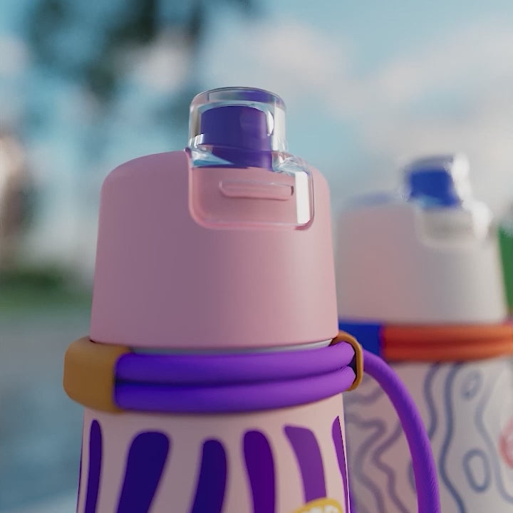 Vėsinanti 2in1 gertuvė su purškikliu, 500ml  - Water Green