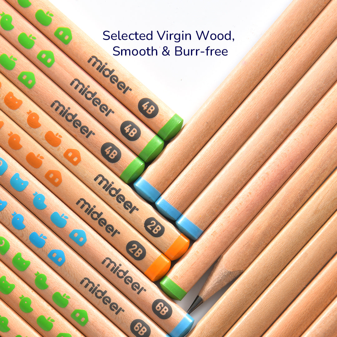 Thick Triangular 2B Pencils - 6 Pieces