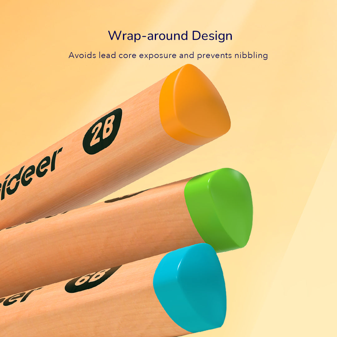 Thick Triangular 2B Pencils - 6 Pieces